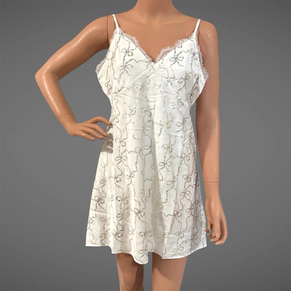 Victoria's Secret PINK x LoveShackFancy M Satin Mini Dress Adjustable Strap